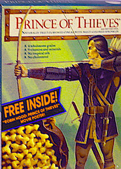 Illustration for article titled Box of Robin Hood, Prince Of Thieves tie-in breakfast cereal